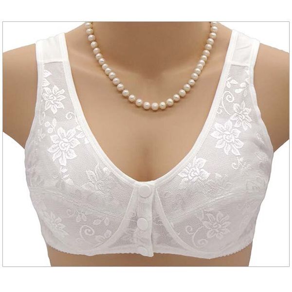 Comfortable soft Cotton Front-Close Bralette Size 34-44 B C D Cup Big Size Bra Large Size Middle Age Women Everyday Wear Bh C3-5