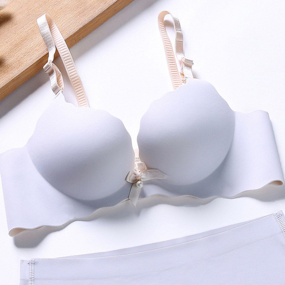 Lingerie Wirefree Push Up Bras For Women Seamless Bra Cotton Thin Padded Brassiere Solid Support Bralette Female Underwear