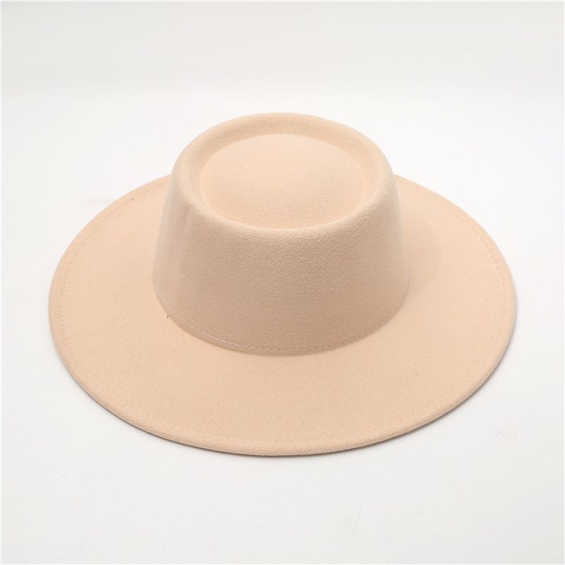 2021 Winter Autumn 26 Color Women Wool Fedora Hat Wide Brim Imitation Woolen Ladies Dome Jazz Wedding Hat for Lady Sun Hats