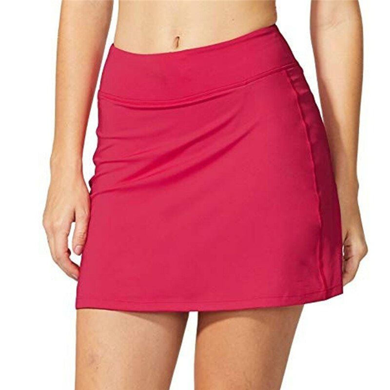 Women 2-In-1 With Pocket Tennis Skorts Athletic Sports Running Pencil Golf Skirts Shorts Plus Size S-5XL
