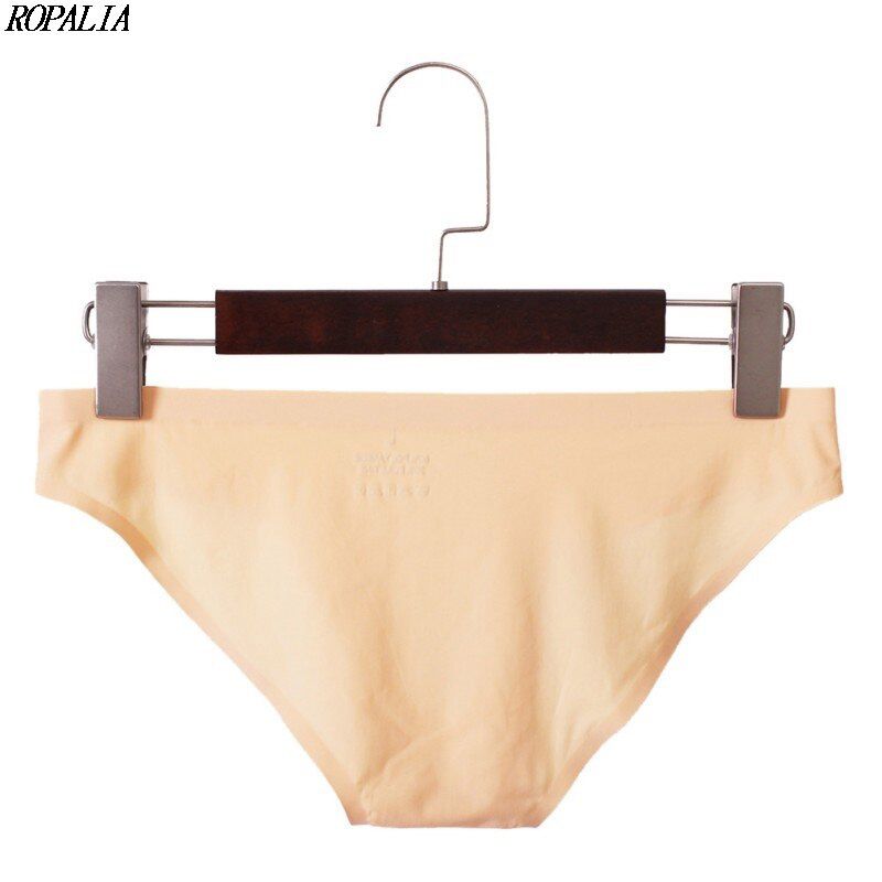 Men\\'s Elastic Seamless White Underpants Ultra-Thin Breathable Briefs Ice Silk Solid Seamless Low Waist Soft New
