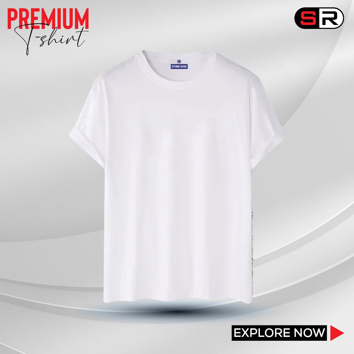 Solid Color Men's Half Sleeve T-Shirt By Stone Rose -16673T - T-Shirt - T Shirt - T Shirt For Man