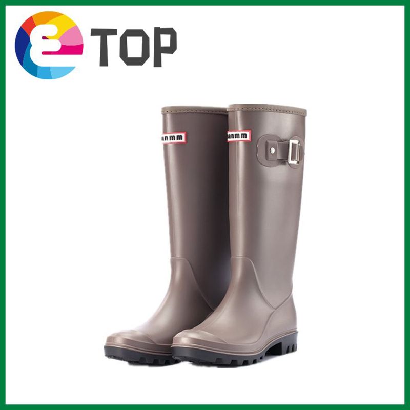 2021 Women High Warm Lined Rain Boots Winter Anti-slip Waterproof Insulated Buckles Pull-on Cold Weather Oil Resistant Wellington