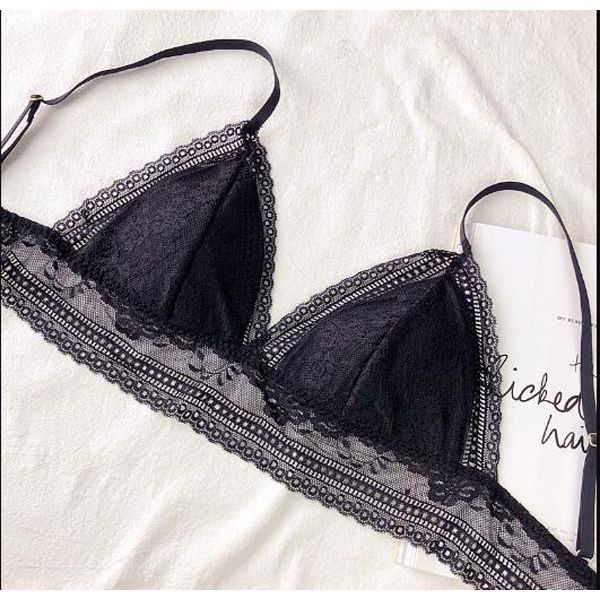 Wriufred Women Silk Soft Cup Bras  Lace Sleepwear Underwear Embroidery Bralette Wire Free Comfort Adjusted-straps Bra