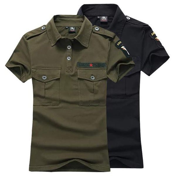 Olive Cotton Polo t-shirt for Men