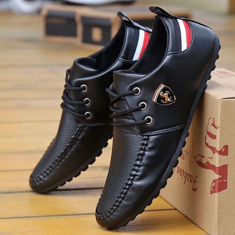 Flax Breathable Solid Color Slip Men Driving Shoes Spring And Autumn New Style Breathable Men's Peas Shoes tBritish Sneakers