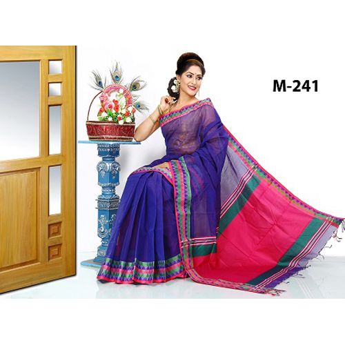 Multicolor Half Silk Saree with Blouse Piece for Women