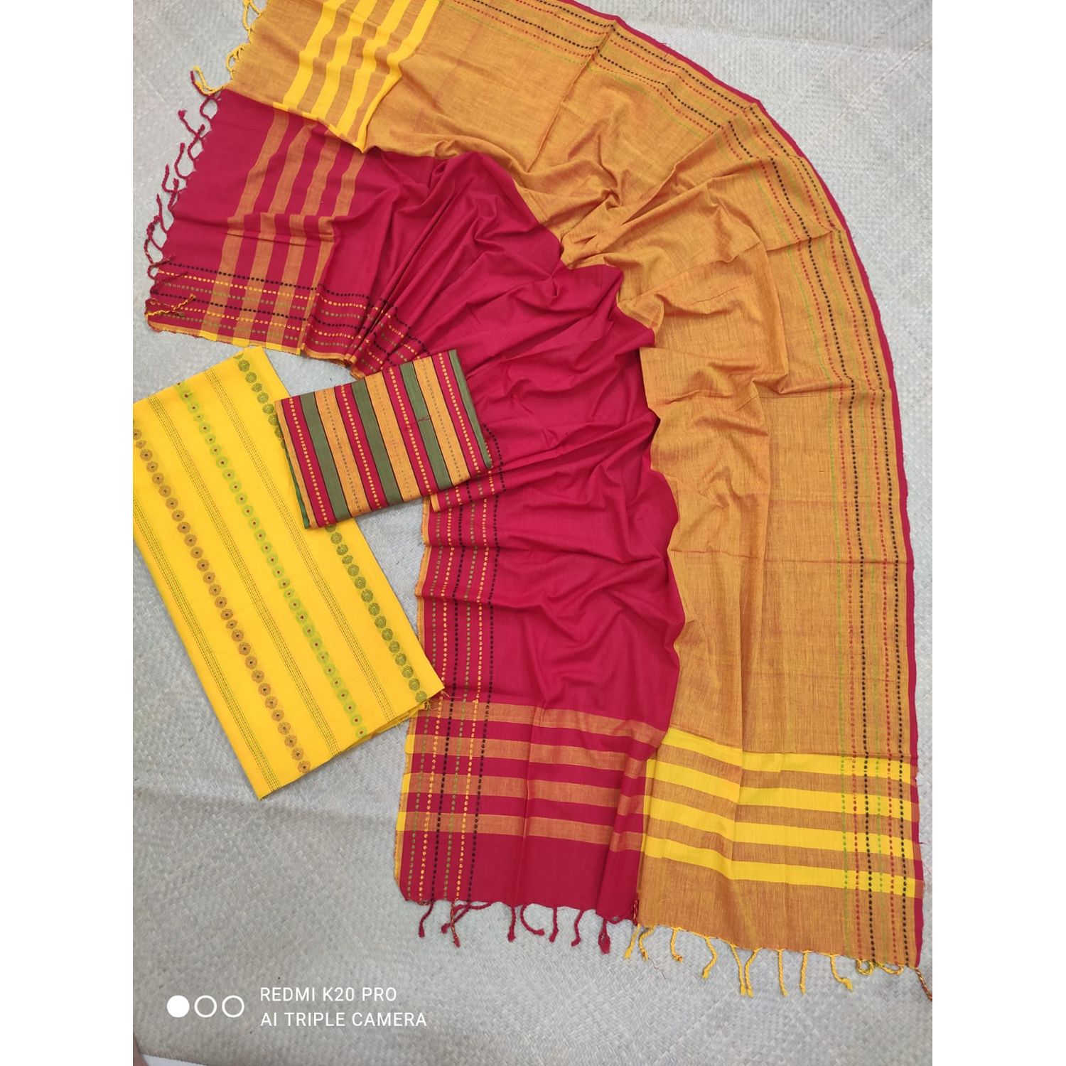 Tater Pure Cotton Unstitched High Quality Fabric Exclusive, Fashionable, Stylish and Comfortable Three Piece for Women  Collection Salwar Kamiz { 3 Piece }
