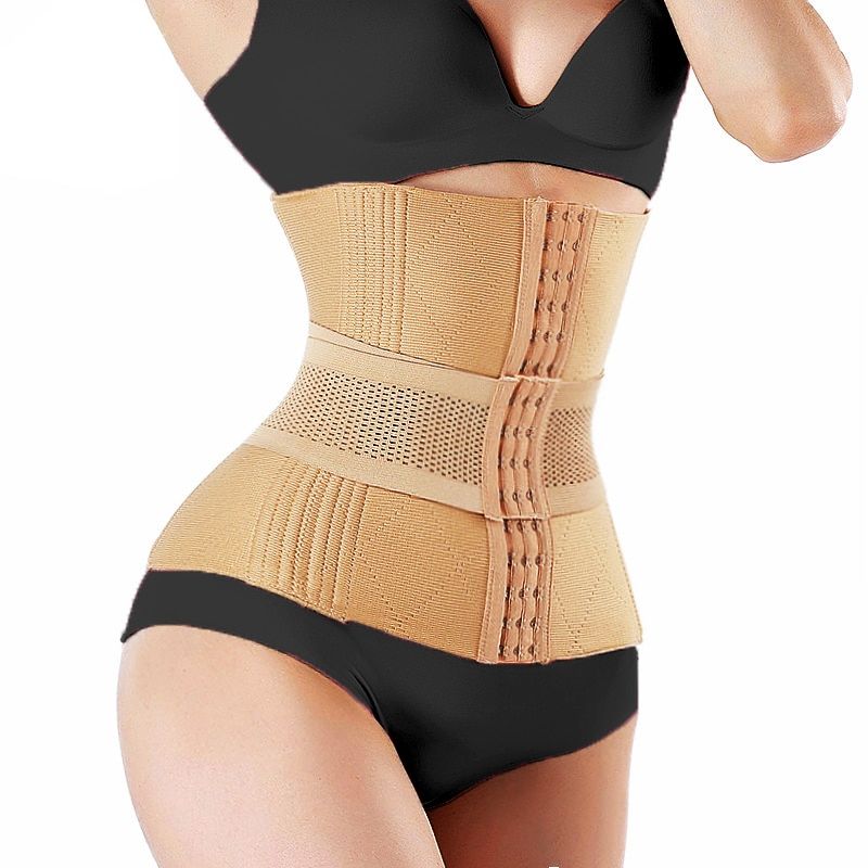 Women High Waist Three-ed Corset Body Shaping Seamless Tummy Shaping Belt Waist Protection Waist Seal Underwear Female
