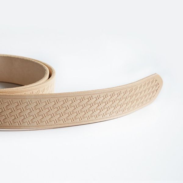 Deepeel 1pc 3.8cm*110\120cm First Layer Cowhide Embossed Belt with Pin Buckle Band DIY Handmade Crafts Leather Belts Accessories