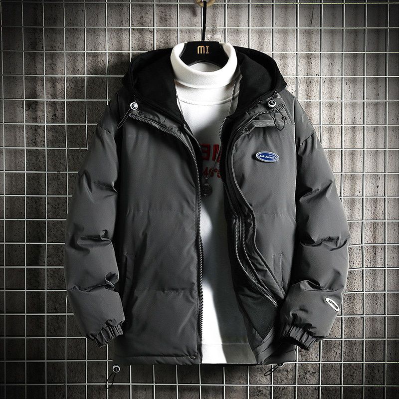 Korean Fashion Jacket Men Winter Puffer Jacket Men Thick Warm Coat With Hooded Cotton Padded Outwear Jacket Fashion Clothing Men