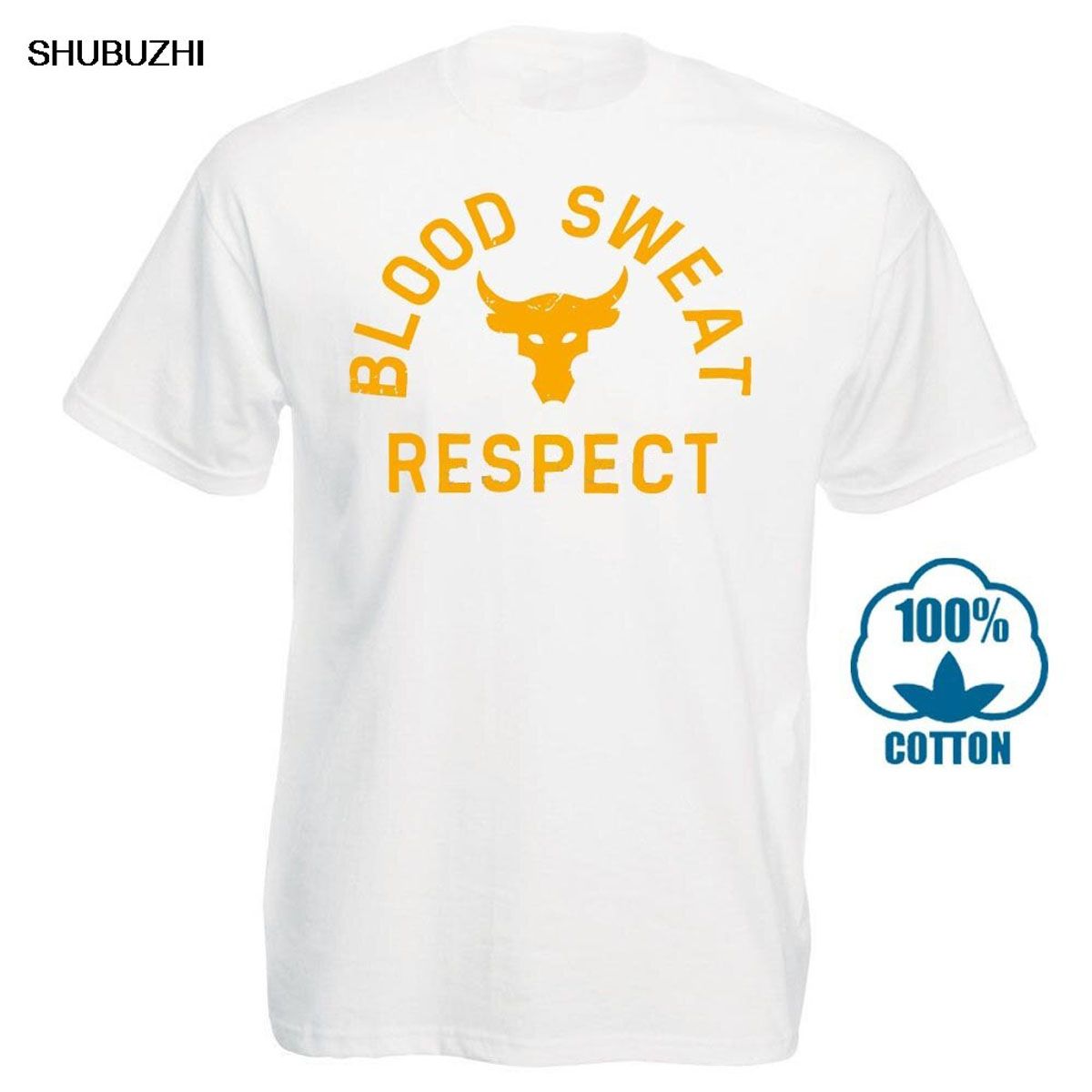 Men'S Project Rock  Sweat Respect Graphic T-Shirt shubuzhi Men'S Fashion Short Sleeved Camisetas Slim Fit T-Shirts