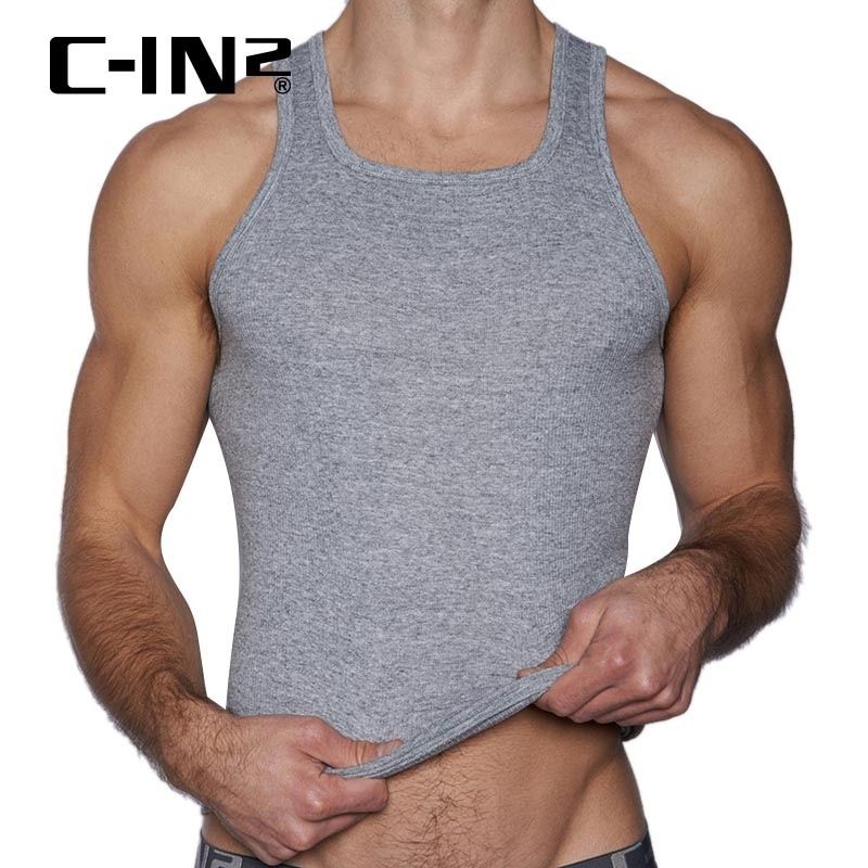 C-IN2  vest T-shirt cotton elastic rib breathable comfort square neckline vest A09