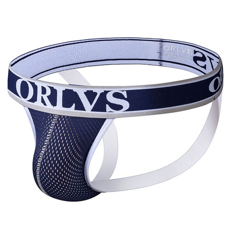 CMENIN ORLVS (1 Pieces) Plain Ice Silk Men Underwear thongs Mens Jockstrap Sissy Thongs And G strings CMENIN Low waist Solid Innerwear OR388