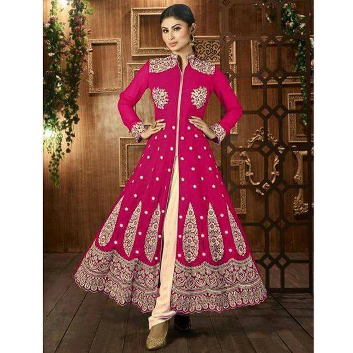 Magenta Georgette Anarkali for Women