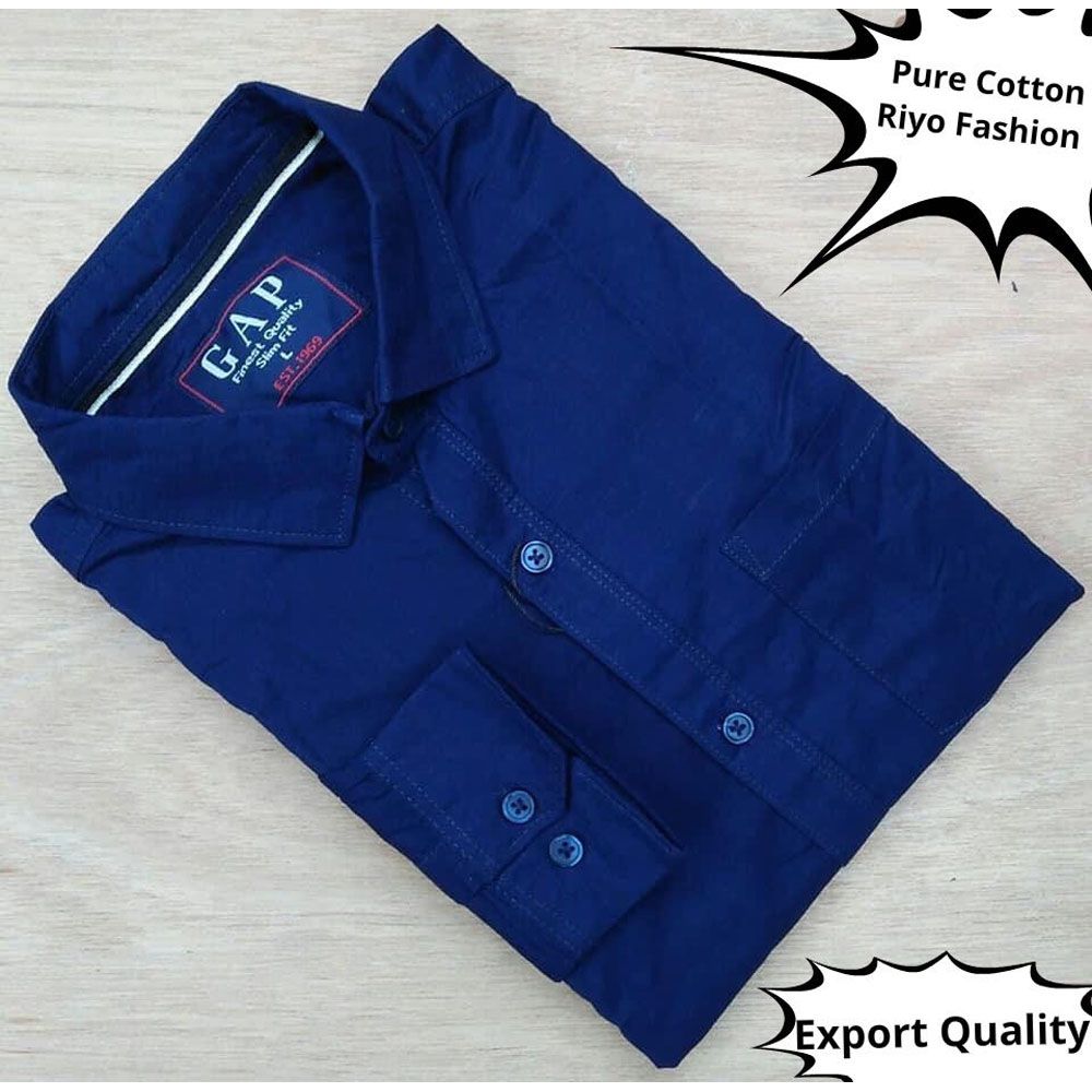 Solid Color Soft Cotton Slim Fit Formal Official Shirt For Man