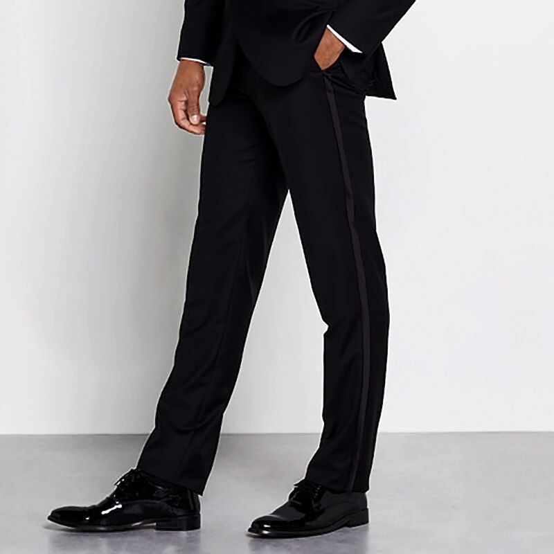 2022 Burgundy Men's Suit Pants Slim Fit Casual Trousers Tailor-made Formal Groomsmen Groom Prom Party Navy Blue Wedding Pants