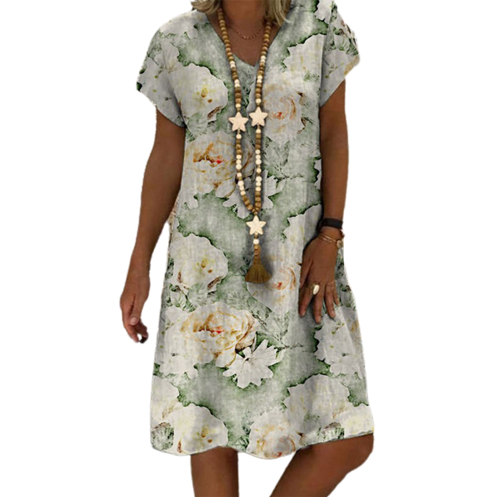 Party Dress Knee Length Loose-fitting Fashion Print Dress