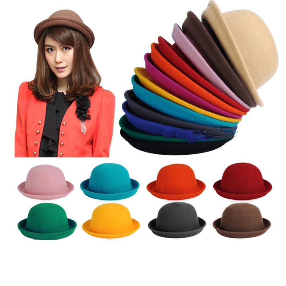 Black Derby Hat Bowler Hat Adults Charlie Chaplin Style Bowler Hat For Men & Women 1 PCS