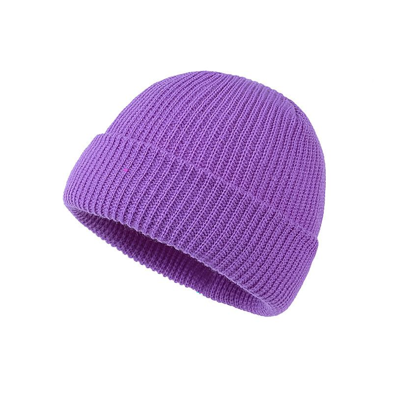 Men Fashion Knitted Hats Boy Skullcap Male Beanie Winter Retro Brimless Baggy Melon Cap Cuff Docker Fisherman Accessories