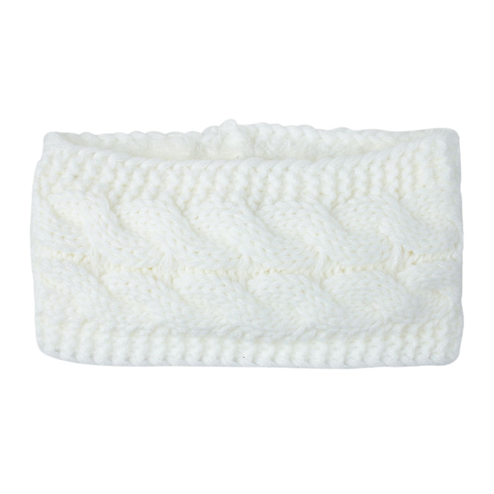 Woman Warm Autumn Winter Knitted Woolen Yarn Headband Elastic Headwear Headgear