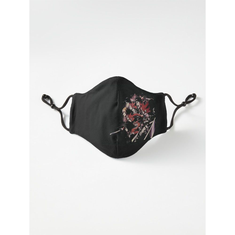 A_ttack on T_itan AOT Eren Yeager Mikasa Ackerman Armin Six Layer Face Mask For Men And Women