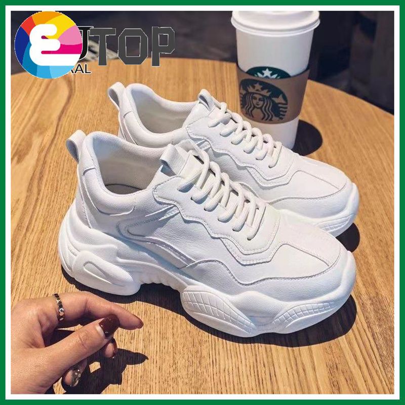 Sneaker Shoes for Women Korean Old Papa Shoes White Heighten sneakers Women New Style Sale Thick bottom