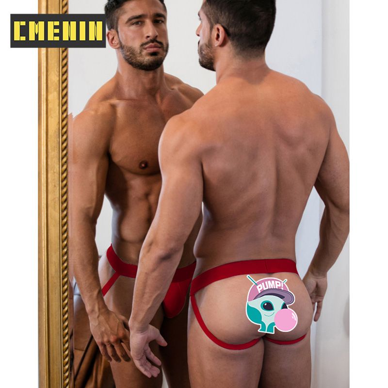 CMENIN 1pcs PUMP (1 Pieces) Dot Cotton Men Underwear Thongss Mens Jockstrap Popular Thongss And G strings CMENIN 1pcs Low waist Cartoon Innerwear PU009