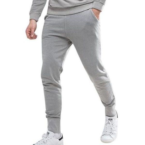 Black Cotton Joggers for Men.