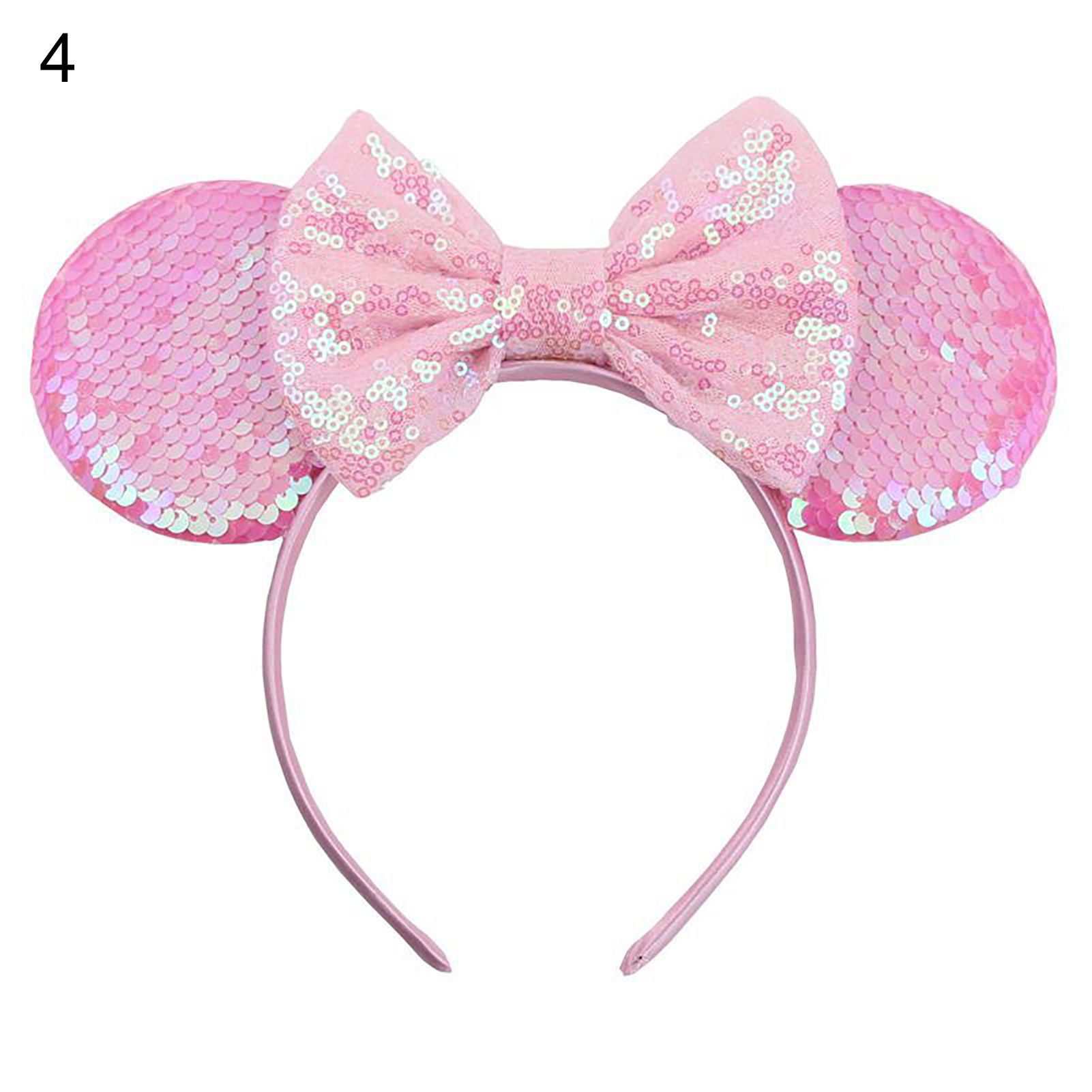 Mouse Ears Headbands Anti-slipping Symphony Sequins Design Kids Girls Women Princess Party Bows Mouse Ears Headbands for Party