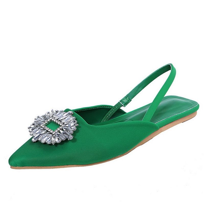 Women High Heel Pumps Pointed Toe Shallow Diamond Shoes Low Heels Women Slingback Shoes Elegant Party Pumps Plus Size