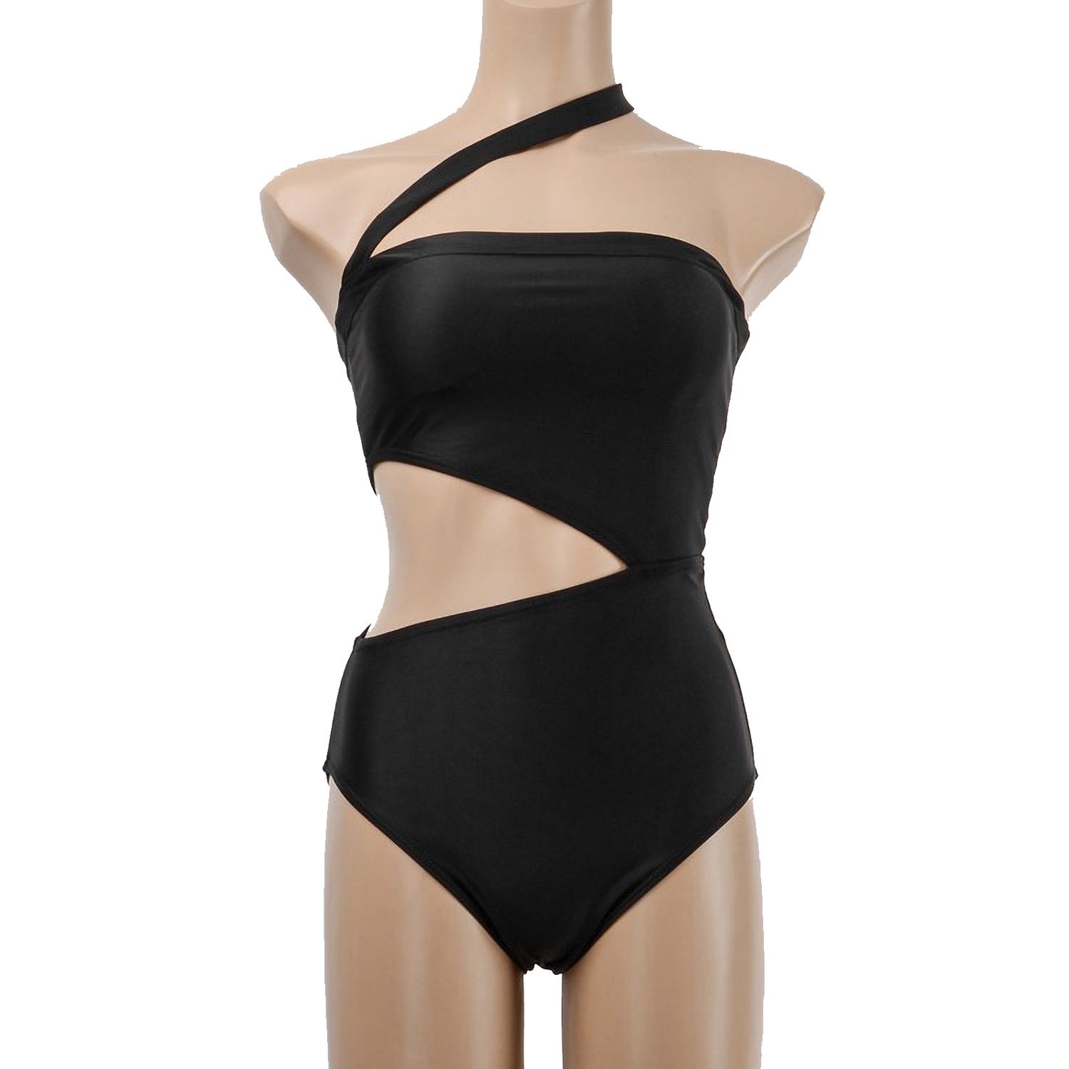Bikini One-piece Gradient Polyester Style Hollow Swimsuit for Vacation