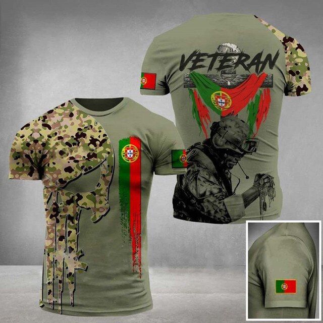 Spain Portuguese veterans T-shirt men and women  soldiers  top printing special forces soldiers Tshirt
