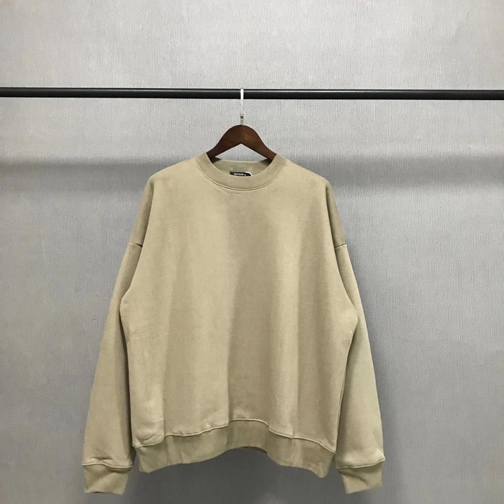 Solid Season 6 Sweatshirts 20FW Men Women Kanye West Hoodie Velvet Cotton Season Series Hoodies Inside Tag Oversized