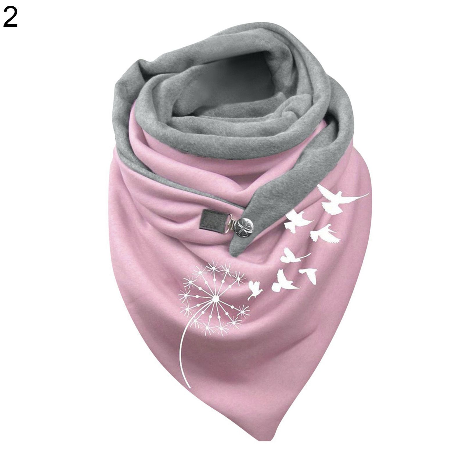 Warm Scarf Super Soft Pting Button Shawls Scarf