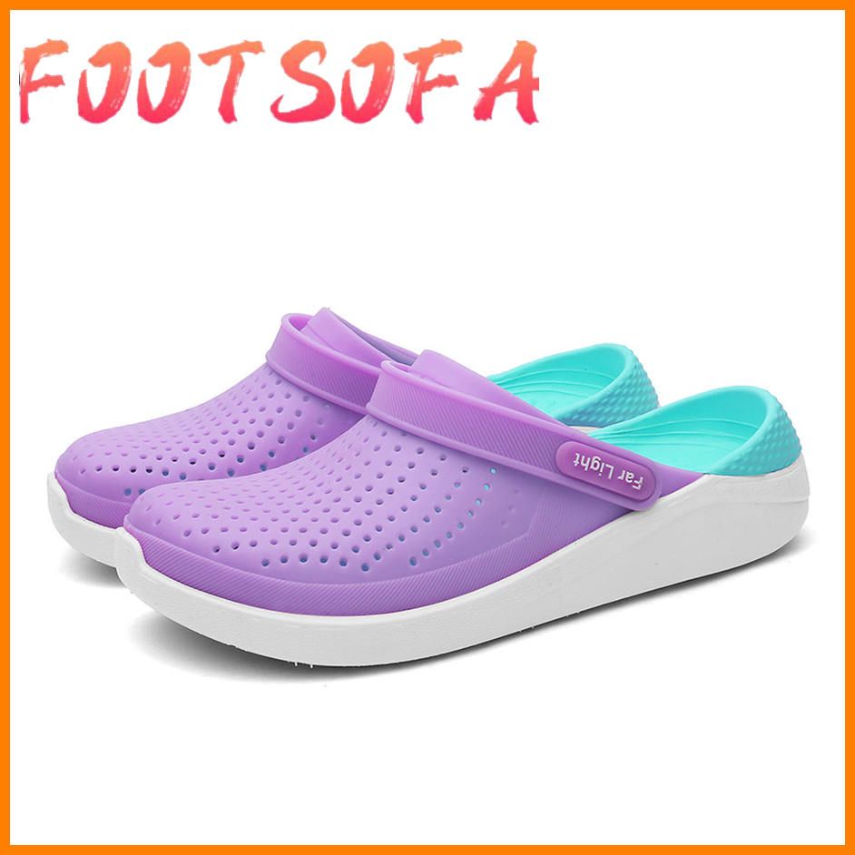 Hollow shoes summer new men women Korean jelly shoes Outdoor non-slip beach Water shoes Flip Flops mens Casual shoes