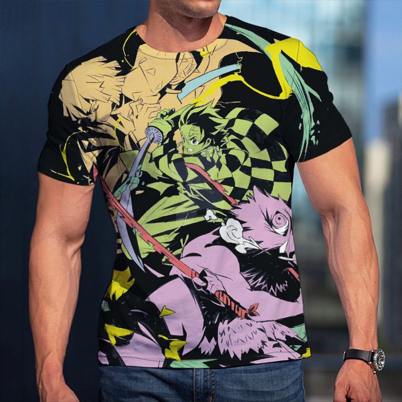 3D T-Shirt Demon Slayer Whole Men Women Children Clothing Short Sleeve Cool Tees Fashion Casual Summer Boy Girl Kids Streetwear