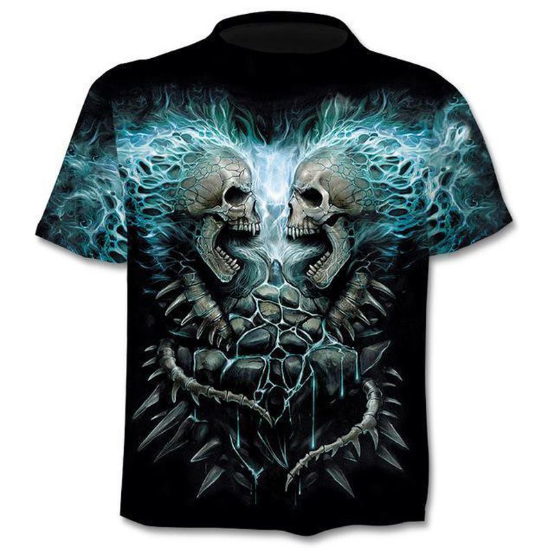 Men's and women's 3D printed T-shirt, fun short sleeve T-shirt, men's and women's casual T-shirt, summer 2021