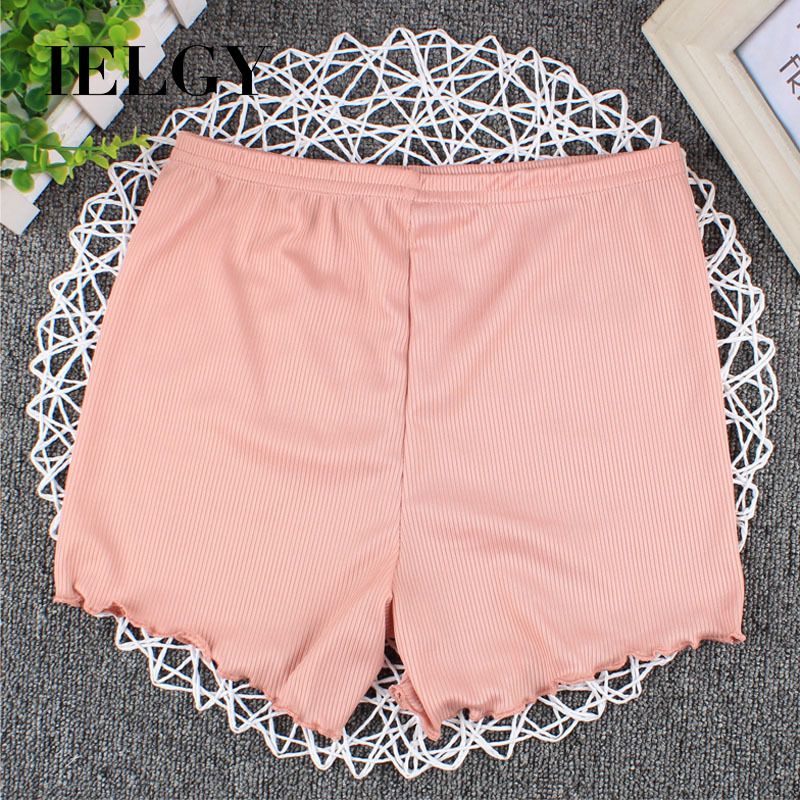 IELGY Women's Fungus Anti-lighting Safety Pants Breathable Slim Korean Solid Color Outer Waist Leggings
