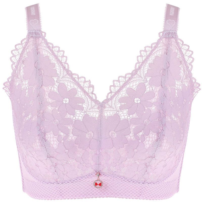 Plus Size Bras For Women  Lace Lingerie Ultrathin Bra Comfort Bralette Female Brassiere Female Underwear 120E #F