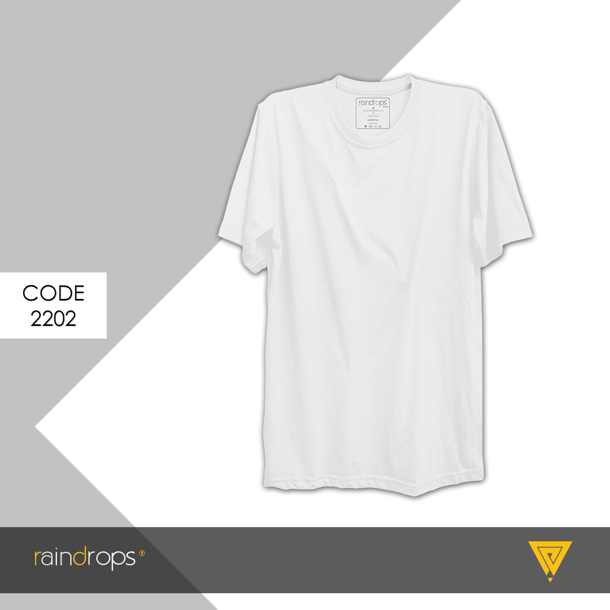 T-shirts For Men Raindrops Basic White