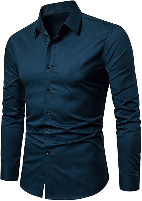 Trendy MEN'S Cotton Oxford Long Sleeve Formal Shirt