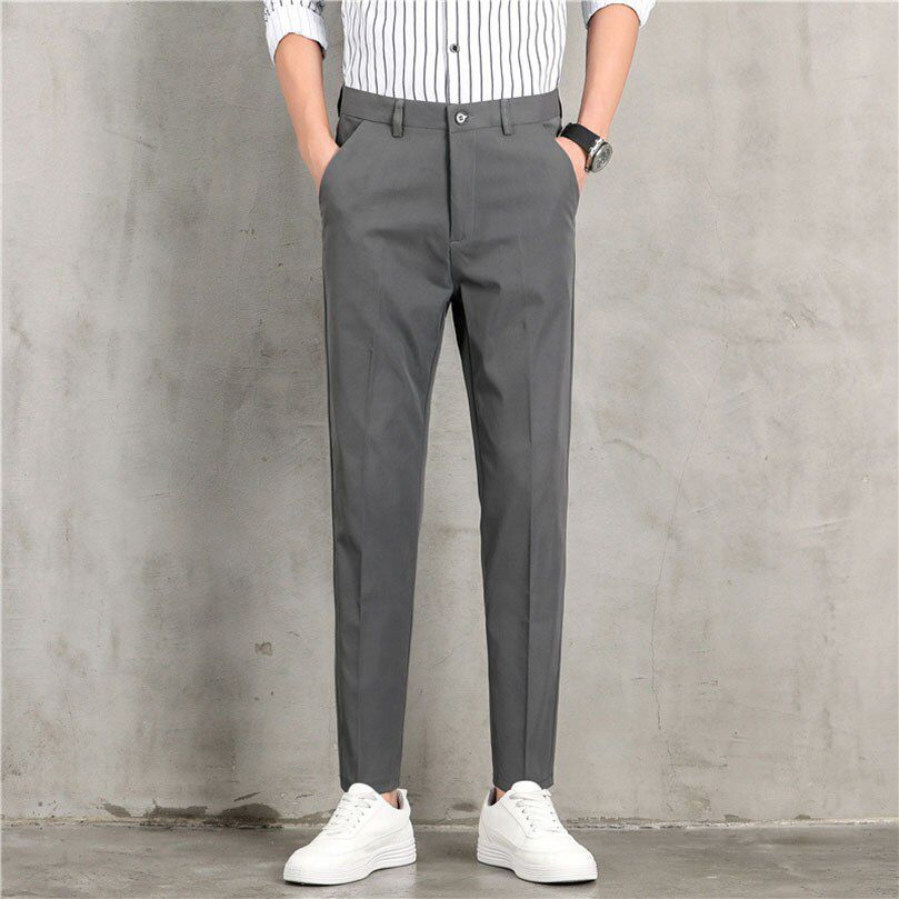 Men's Classic Suit Pants Spring Summer Business Casual Male Trousers Formal Pants Man Dress Up 2021 Straight Fashion Clothing