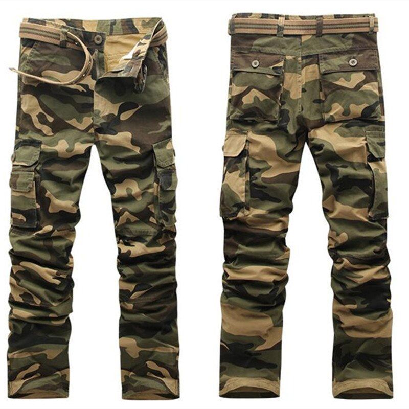 Men Spring  Green Fashion Cargo Pants Crotch jogger Patchwork Pants Male Easy Wash Big  Cargo Trousers 38