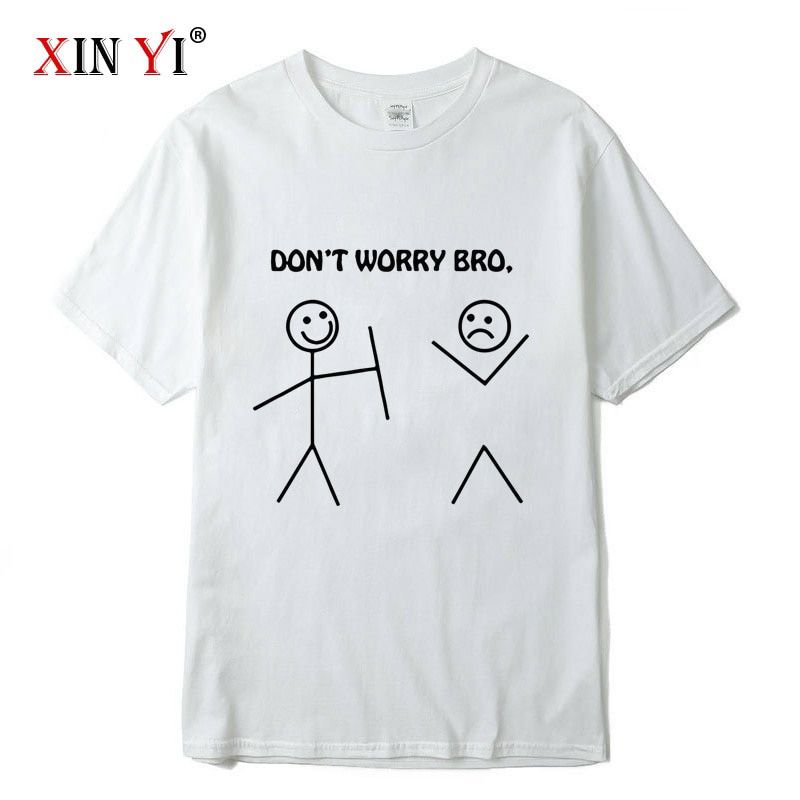 XINYI Men's T-shirt 100% cotton high quality casual Funny design print men T shirt casual knitted mens t-shirt tee shirts tops