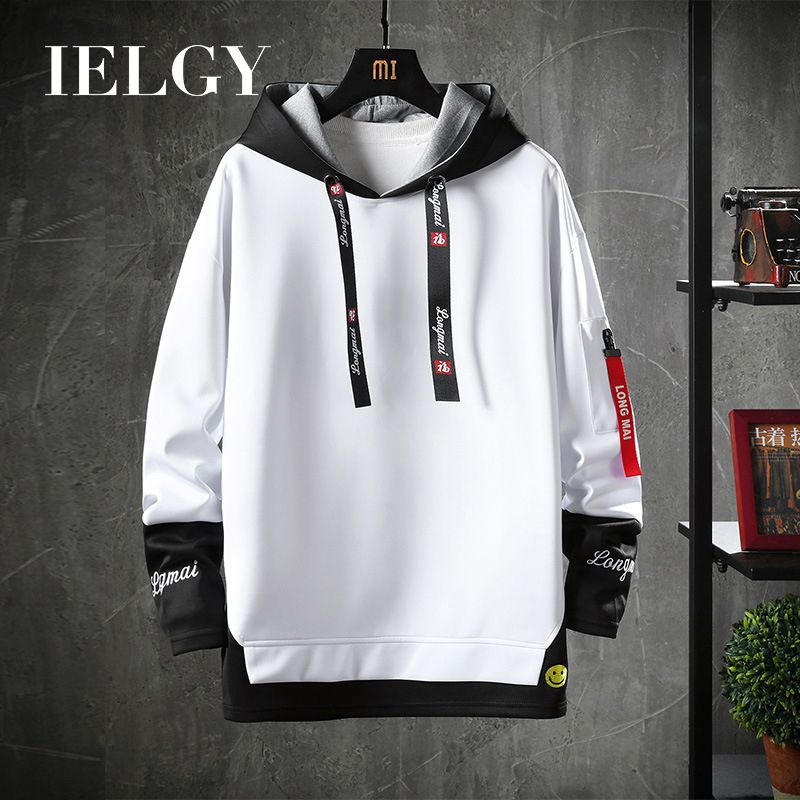 IELGY men's sweater autumn round neck fashion brand sweater European and American men's long-sleeved hoodie clothes sweater men