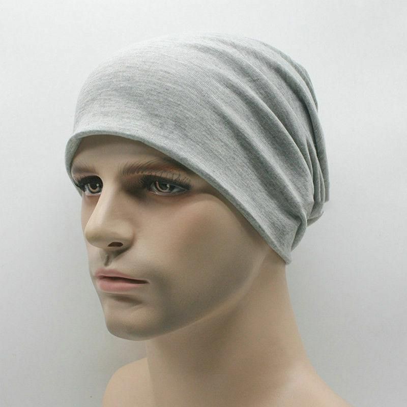 Mens Womens Jersey Stretch Beanie Warm Hat Thin Slouchy Gym Hop Stretchy Cap Hiking Cycling Double Layer Thin Hat