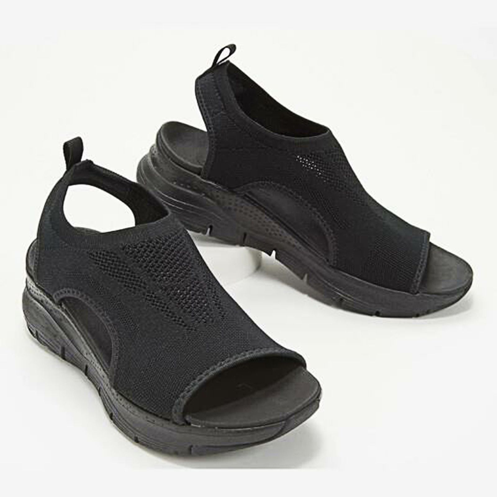 Summer Shoes Open Toe Thick Sole Hollow Out Slip-On Shoes