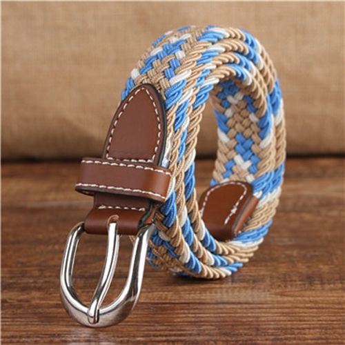 Women Belt Canvas Weaving Red/purple/blue/black/brown Men Belts 95cm Fashion 2019 Female/male Belts with Alloy Buckle