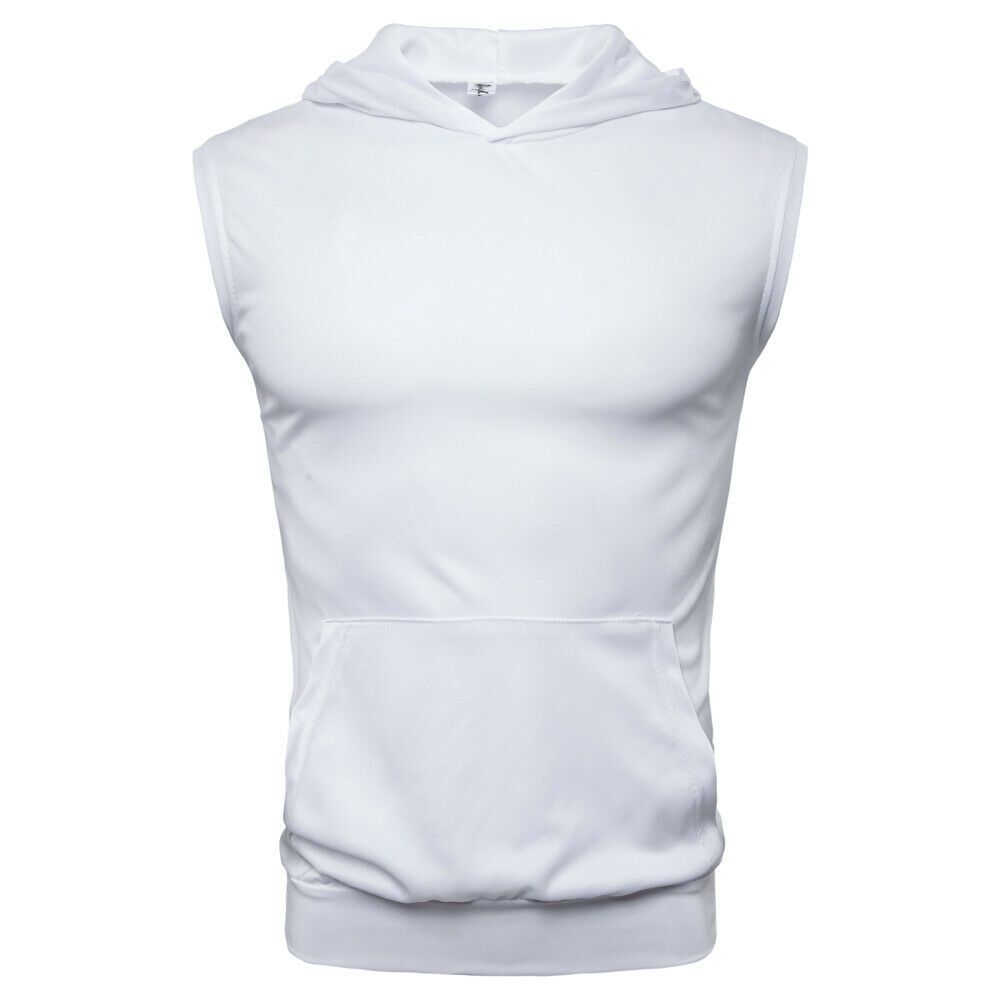 Mens Muscle Hoodie TaTops Sleeveless Bodybuilding Gym Workout Fitness Shirts Vest  Masculina Tops Men's Clothing